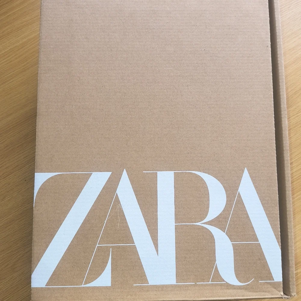 Zara Black Leather Derby Shoes
